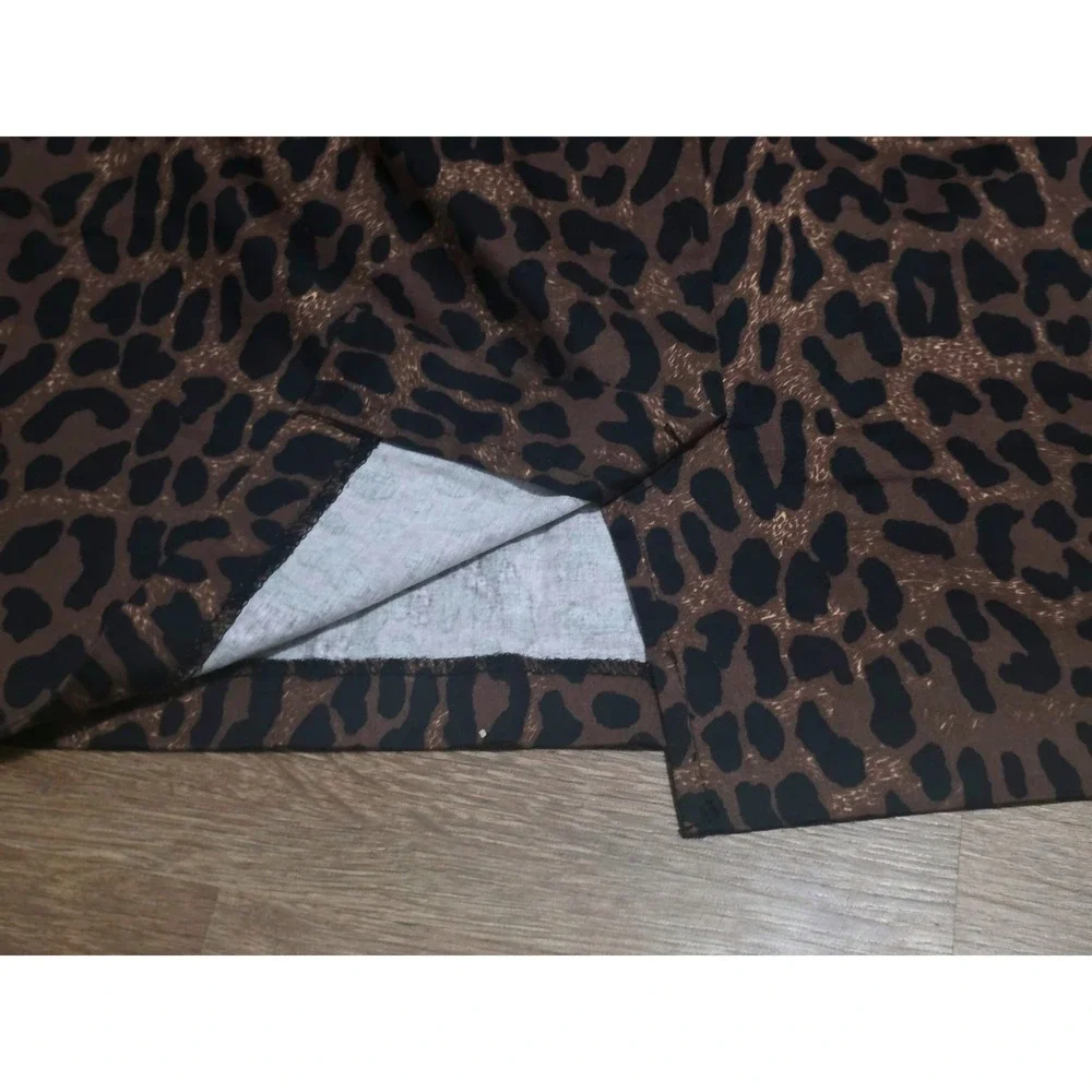 Stoosh Leopard Print Mini Skirt‎ Brown Black Animal Print Size L A11